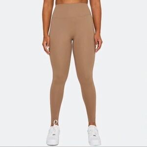 Set Active Luxform Brown Seamless Leggings No Front Seam Athletic Pants
